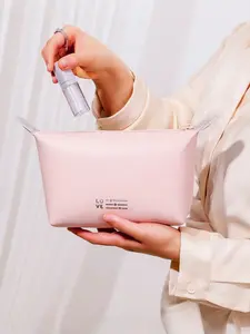 Fashion PU Dumpling Makeup Bag, Makeup Organizer Pouch, Cosmetic Pouch, Simple Stylish, Large Capacity Portable Waterproof Washbag