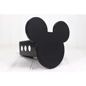Matte Black Mickey Mouse Ears Hitch Cover