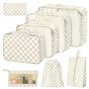 8 Set Packing Cubes for Suitcases, Travel Luggage Organizer, Essential Travel Accessories, Travel Organizer Set, Shoe/laundry/underwear/makeup Bags, for Women & Men, Travel Organization Pouch， Travel Essentials