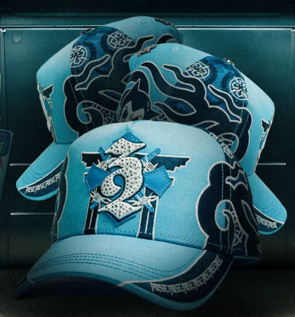BAEZ ABZ ASTROGENGAR BLUE SNAPBACK HAT BZ3.0 BLUE