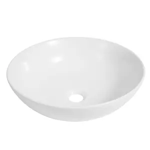 Quarry 15.5 in. Round Classic Designer Ceramic Bathroom Bowl Vessel Sink Quarry 15.5 in. Round Classic Designer Ceramic Bathroom Bowl Vessel Sink