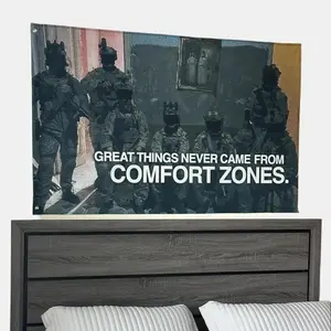 Tapestry  No Comfort Zones Motivational Flag college flag Banners Room Decor Tapestry Wall Mural Wall Hanging Tapestry
