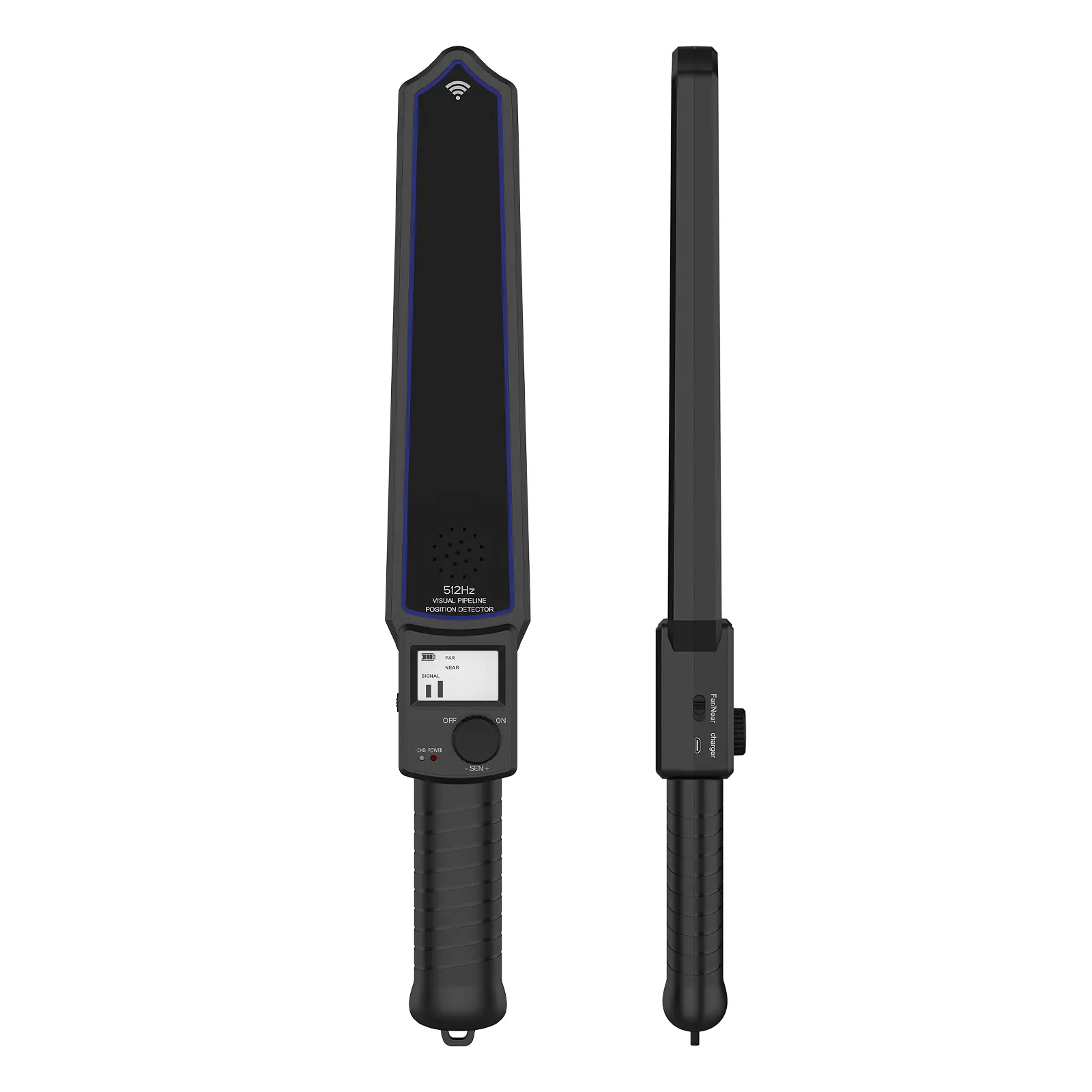 512HZ Pipe Locator Receiver Underground Pipeline Tester Locator,Sewer Inspection Receiver for Sewer Camera LED Display Pipe Inspection Locator for Exploration