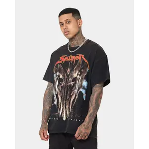 73Studio X The Lord Of The Rings Sauron Vintage T-Shirt Black Wash