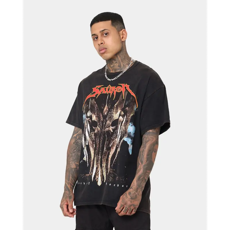 73Studio X The Lord Of The Rings Sauron Vintage T-Shirt Black Wash