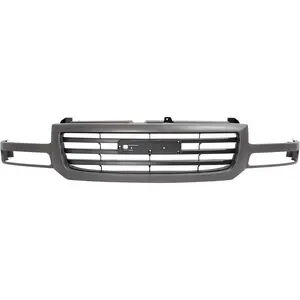 Grill Compatible with 2003-2006 GMC Sierra 1500|2007 GMC Sierra 1500 Classic|2003-2004 GMC Sierra 2500 Replacement for 19130790 GM1200476 Front Bumper Textured Grille Gray+Black Plastic(ABS)