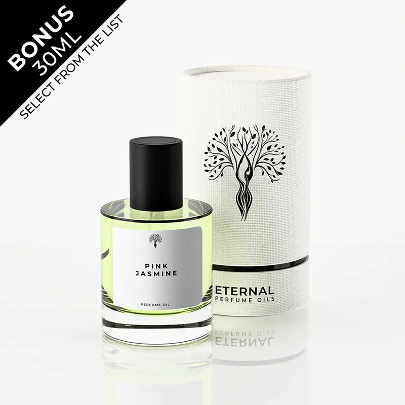 Eternal Perfume Oils – Pink Jasmine Perfume Oil for Women, 50ml with Bonus 30ml Bottle of Your Choice