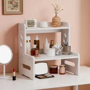 Desktop Storage Rack, Multi-Layer Organizer for Dormitory and Office, Desk Supplies, Cosmetic and Makeup Table Shelf, Style Desk Organizer