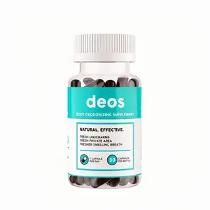 DEOS Full Body Deodorant Supplement - Natural Effective Formula for Fresh Underarms & Private Area - 30 Capsules per Bottle - 3 Pack Bundle Save $60 - Healthcare & Fitness