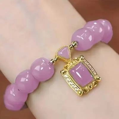 S136-8*6 Purple Barrel Bead Bracelet "The Sun Rise