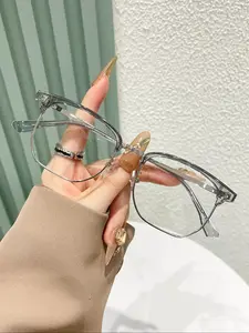 Fashion Transparent Lens Eyeglasses, New Style Anti-blue Light Eyeglasses for Women & Men, Fashion Eyeglasses for Work, Daily Clothing Decor