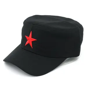 Adjustable Red Star Hat Classic Army-Style Cadet Design Military Patrol Hat Stylish Army Cap For Military Enthusiasts New 2025
