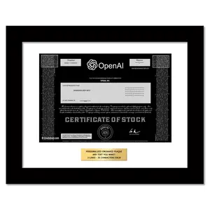 OpenAI Personalized Faux Stock Certificate