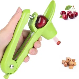 Heavy-Duty Cherry and Olive Pitter Corer Tool (Green) -TikTok Viral 2025, Ideal for Halloween Decoration 2025 Fruit Kitchen, Fruit Vegetable Slicer, durable vegetable slicer, Vegetable Fruit Cutter, Kitchen Gadget
