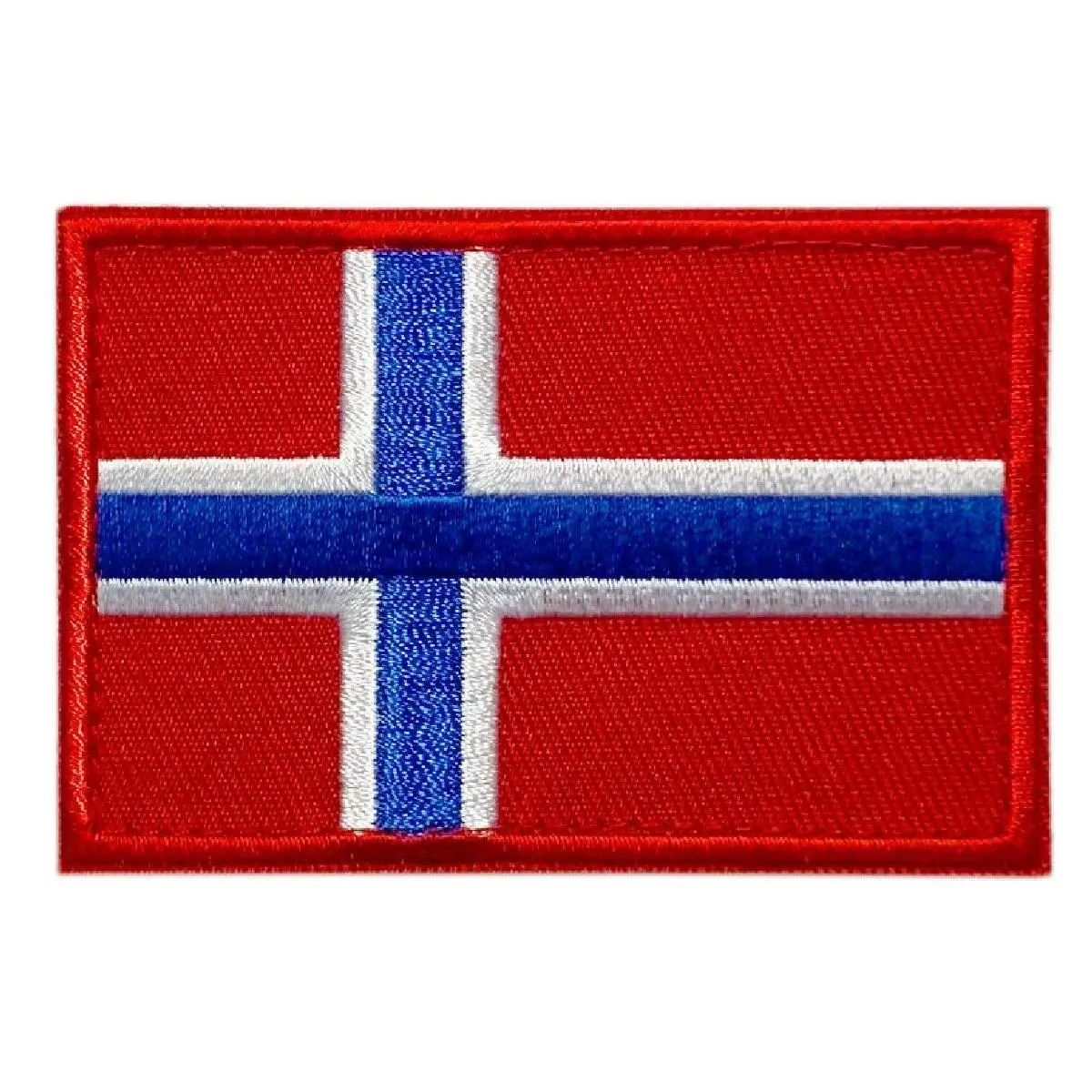 Norway Norwegian Flag Embroidered Patch [3.0 X 2.0 "Hook" Fastener - NF3]