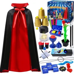 X-CPA26   Magic Kit, Magic Set with Magician Costume for Kids Age 6-8, Magic Tricks for Kids Ages 6 7 8 9 10 11 12 Year Old