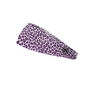RAVEbandz The Pro - Wide Stretch Headband (Lilac Leopard)