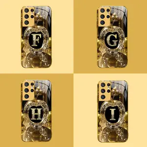 Galaxy S21 Ultra 5G Letter Glass Casing - High-End Electroplated Business-Style Smartphone Accessory, Protective Handheld Devices Cover with Shockproof Anti-Drop, Anti-Fingerprint Features at Affordable Price