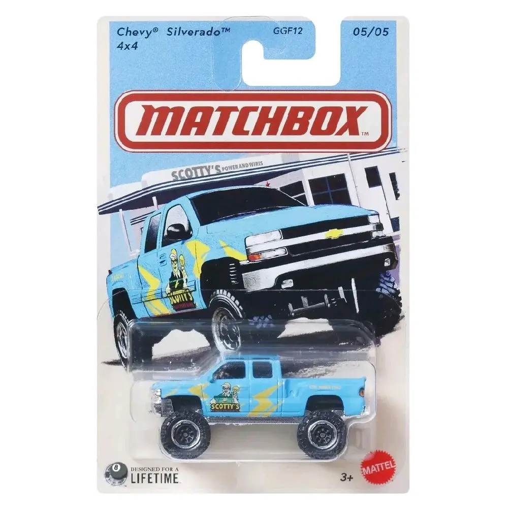 Matchbox 2026 Chevy Silverado 4x4 Blue Vintage Diecast Model Truck, Collectible Die Cast Vehicle, Car Model Replica Diecast Toys, Collectibles