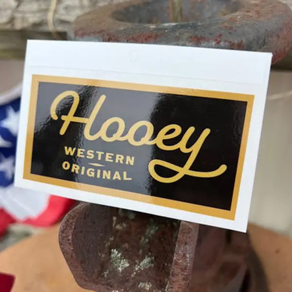 Hooey Western Original Black and Mustard Sticker ST1008BKMU