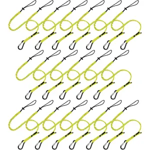 Tool Lanyard with Strap 09220YS 20 Pack Screw Locking Carabiner Fall Protection Tough Tether for Construction Home Renovation Scaffolding