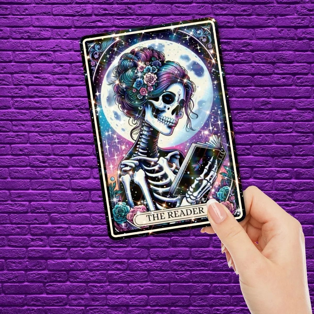 The Reader Tarot Card Cardstock Case Insert for Kindle Paperwhite Basic Scribe | Witchy Book Lover Gift | Bookish Stickers for E-Reader | Booktok Cover Insert | Dark Romance Books | Smut Reader | Spooky Stickers for Kindle Device | Choose Your Kindle Size