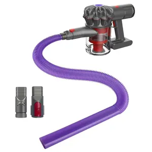 Dryer Lint Vacuum Attachment Compatible with V15 V12 V11 V10 V8 V7 Gen5 Cordless Vacuum Cleaner, Flexible Dryer Vent Cleaner Kit Lint Removal Tool Purple