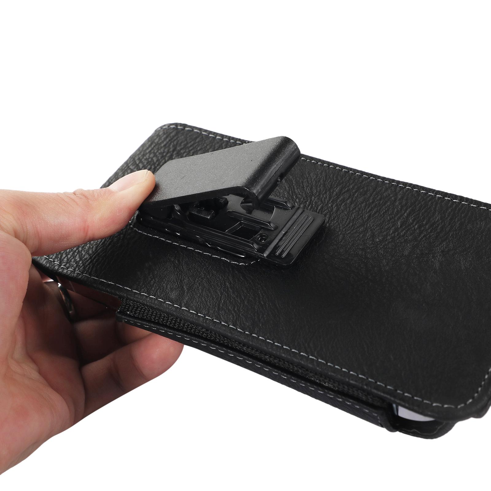 Cell Phone Holster Pouch PU Leather For Man 360°Belt Clip Card Slot Strong Magnet Carrying Perfect For Outdoor Daily Use For iPhone17/16 Pro Max/Samsung S25 Ultra/Google Pixel