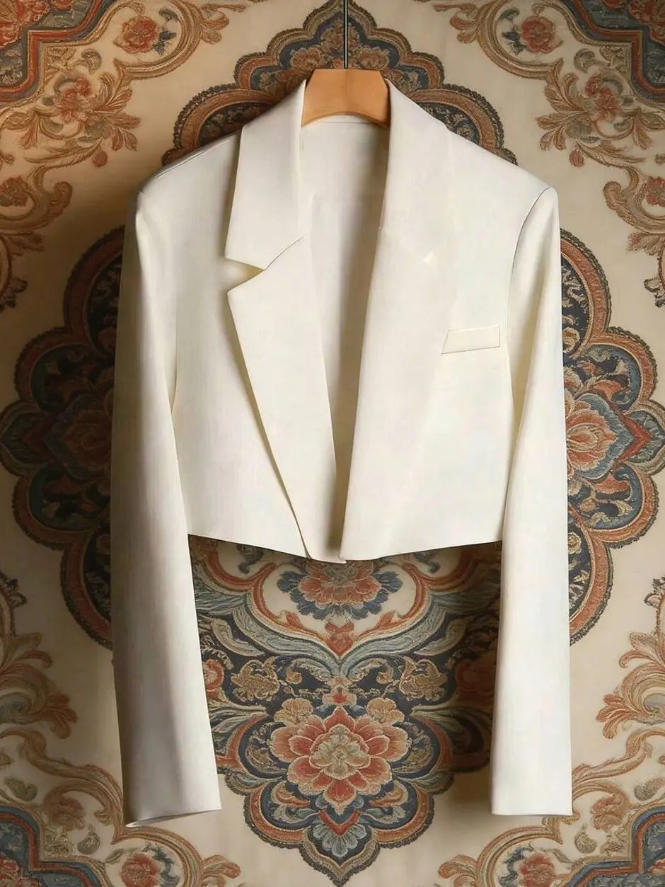 Women's Slim Fit Blazer Jacket, High Waist Tailored Office Coat, Elegant Business Casual Suit Jacket, Spring Workwear, Career, Smart Casual Outfit