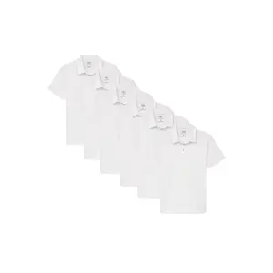 Organic Polo Shirt 6 Pack / White