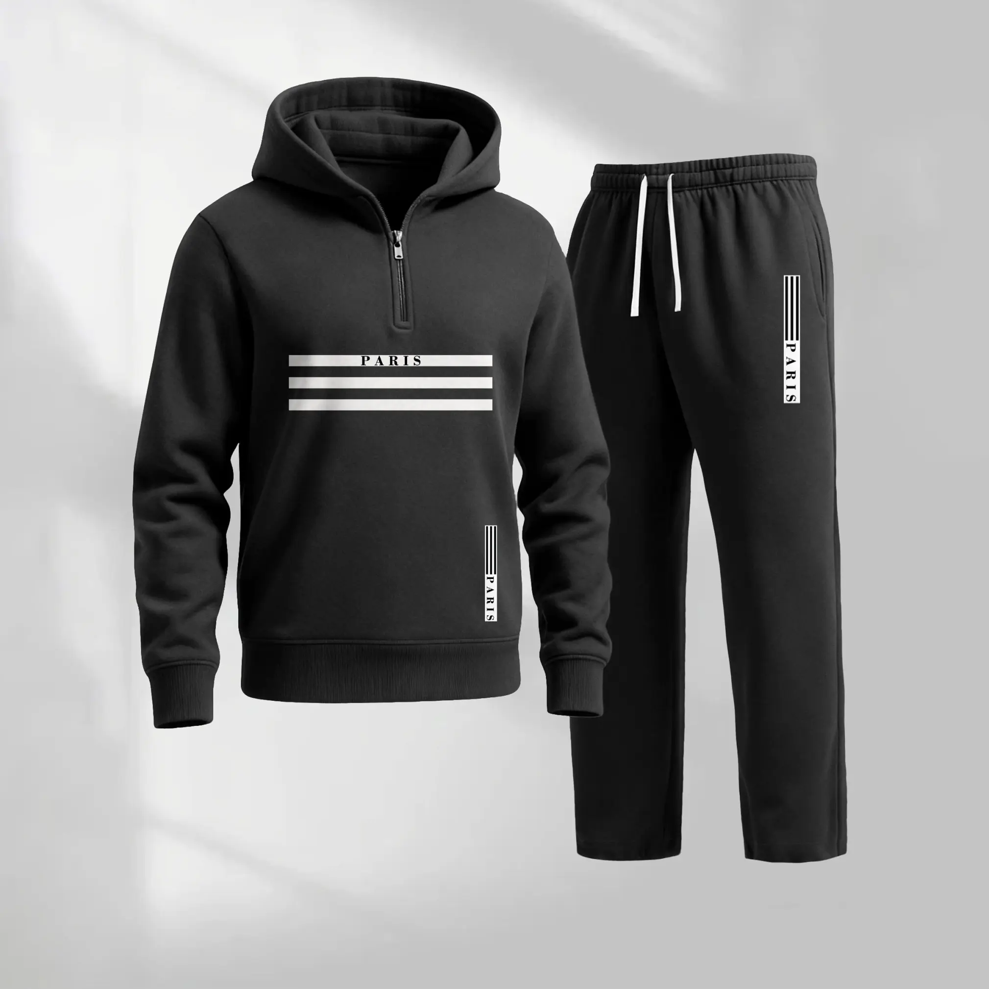 Men's 2-Piece Tracksuit, Casual Letter Print Hoodie and Jogger Set, Loose-Fitting Polyester Sweat Suit with Drawstring Pockets, Machine Washable Leisure Wear, Male, Minimalist, Long Sleeve, Sporty Chic, Daily Wear, Casual Ootd, Breathable, 2Xl, 3Xl, Pants