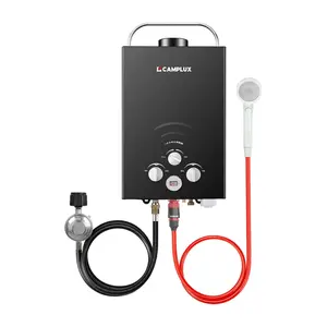 CAMPLUX Portable Compact Tankless Hot Water Heater - 1.58 GPM 6L 41000 BTU Outdoor Household Appliance with Foldable Handle for Off-Grid Living, Camping, Model BW158B/G, Household Appliances
