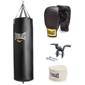 70lb Heavy Punching Bag, Gloves, Wrap and Hanger Bundle