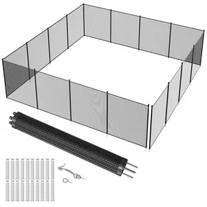 Pool Fence Gate, Inground Gate Kit with Safety Latch & Steel Aluminum Pipe Frame, Removable Pool Door Easy DIY Installation