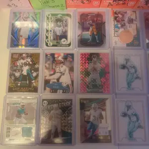 Miami Dolphins 36 Card Lot Featuring Pro Line and Concourse Series Collectible Trading Cards