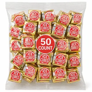 Albert's Chocolate Ice Cubes 50 Count Individually Wrapped in Gold Foil Rich Iced Chocolate Flavor Smooth Creamy Texture Perfect for Sharing Gifting or Personal Enjoyment