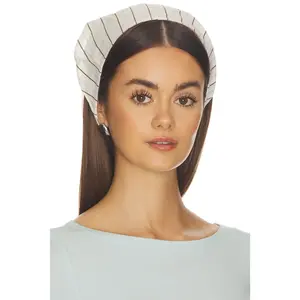FAITHFULL THE BRAND Lucia Head Scarf in Fiori Stripe Lemon