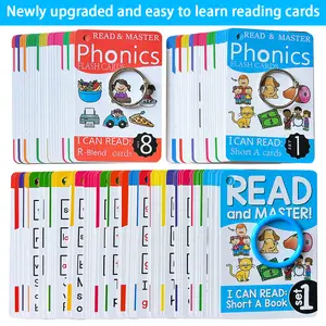 Teeny Baby Reading Cards for Kids, Easy Learning Flashcards, Bilingual Flash Cards, Flashcards Learning Alphabet, Two Options Available, Educational Toy for Home Schooling, Bilingual Instruction Cards