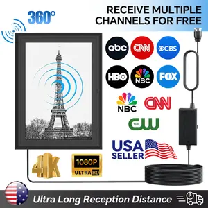 Indoor TV Antenna,Frame-type Intelligent Digital TV Antenna, Long Range Reception, Digital Indoor HD Antennas,  Frame design, Easy Installation for Home Apartments, No Monthly Bill, Enjoy Local Channels  SummerVibes