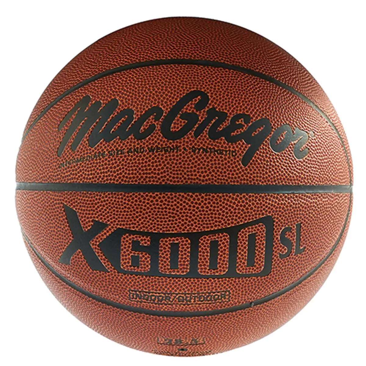 212 MAIN MacGregor x6000Sl Intermediate Composite Basketball, Indoor/Outdoor Use, Wide Channels Design