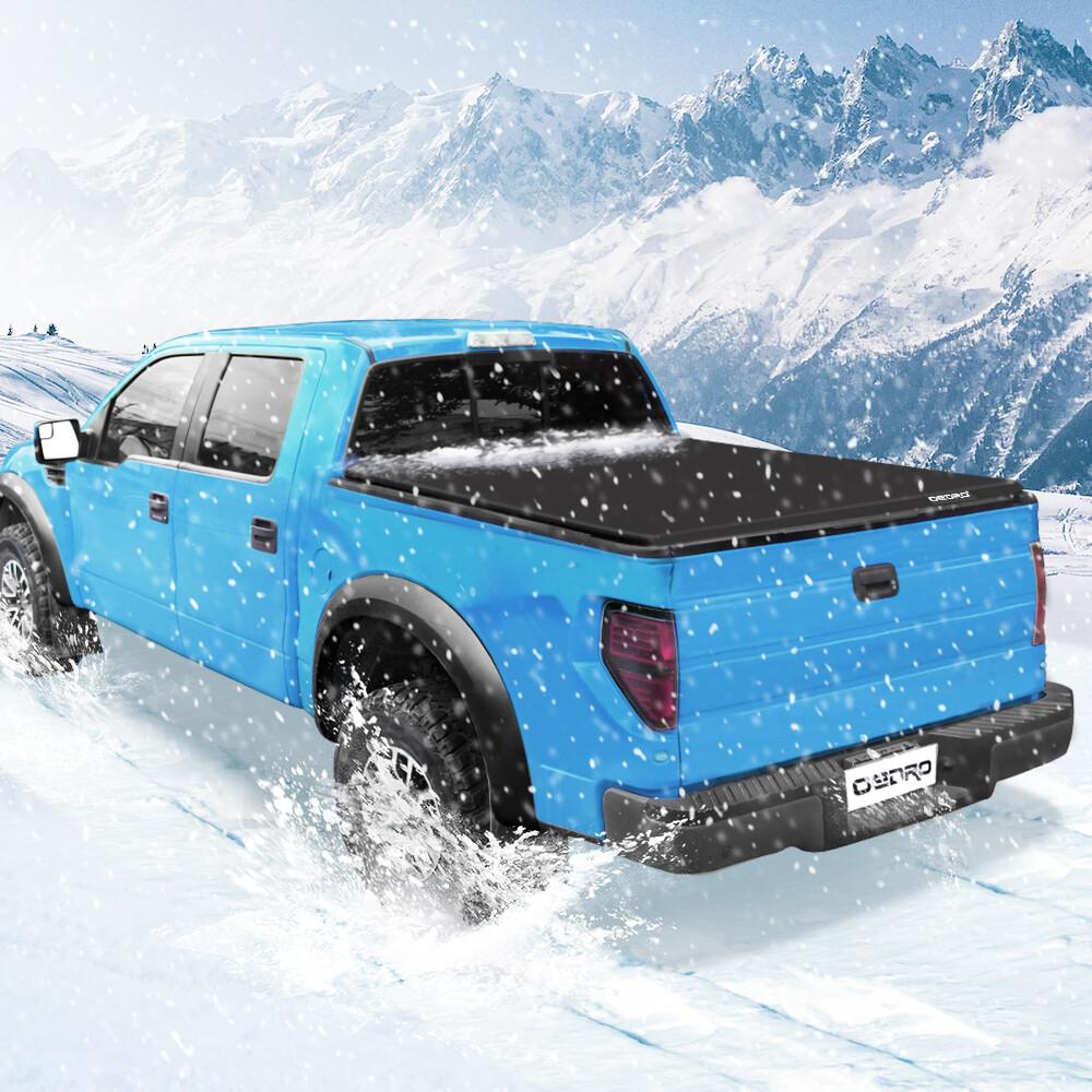 [Fits 2019-2026 Chevrolet Silverado & GMC Sierra 1500] 5.8 Ft Bed Soft Roll Up Truck Bed Tonneau Cover