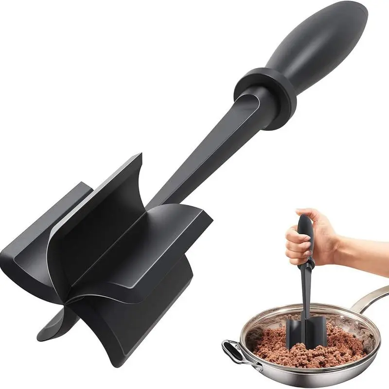 Manual Meat Chopper, Heat Resistant Hamburger Meat Masher, Sturdy Kitchen Utensils Supplies, Durable Kitchenware, Meat Shredder Machine, Meat Shredding Machine, Durable Kitchen Tool
