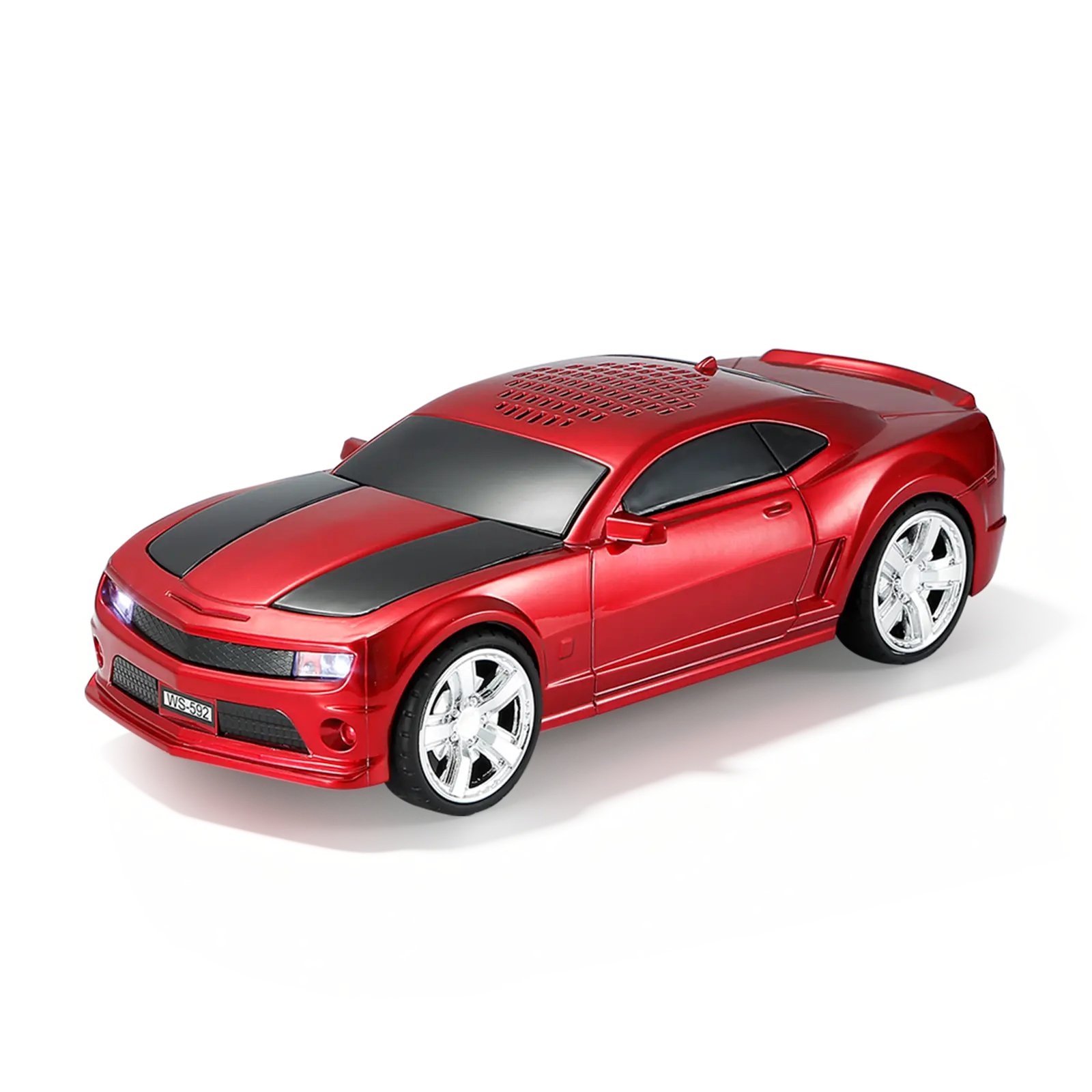 WSTER WS-592 Sports Car Model BluetoothSpeaker with Best Surround Sound USB TF Card AUX FM Radio TWS Pairing for Indoor OutdoorParty Birthday Gift