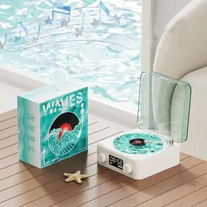 Wireless Speaker with Ambiance Light, USB Charging Bluetooth-compatible Speaker, Noise Sleep Aid, Retro Atmosphere Lamp, Adjustable Lighting, Wireless Rechargeable Speaker