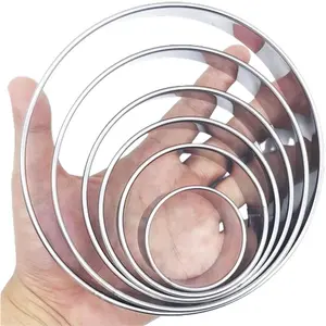 6 count Round Cookie  Set (2, 3, 3.5, 4, 5, 6 Inch) - Biscuit Cutters For Baking - Large Circle Cookie Cutters Variety Pack, Metal Stainless Steel, 6 Pack