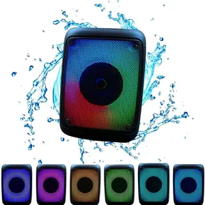 High Power Bass Portable  Studio Dj Party Concert Speaker's - Colorful Liquid Motion Light Changing Rechargeable,Outdoor Loud Speaker (Ultra Single 3'' Speaker) Audio
