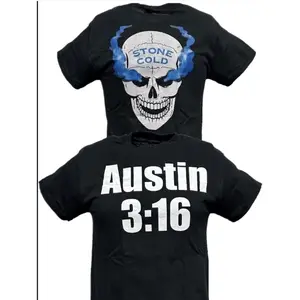 Women's Stone Cold Steve Austin 316 Smoking Skull Print Shortsleeve T-Shirt - Stretch Streetwear Fabric, Casual, Workout, Sports, Office-Wear, Wrestling Gift for Him