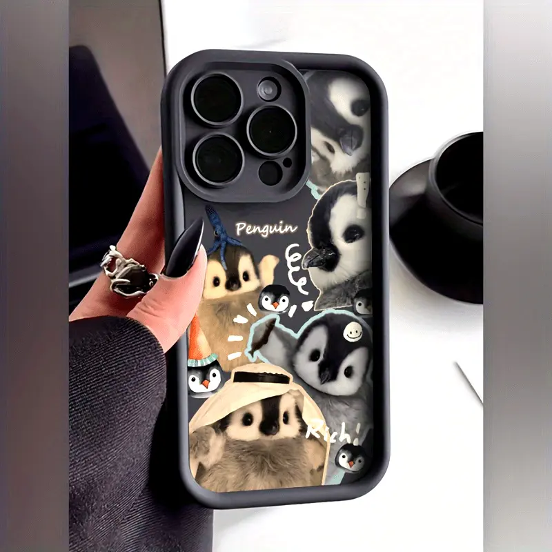 Cute little penguin full-cover anti-drop shockproof protective phone case, suitable for iPhone 17/16/15/14/13/12/11/X/XS/XS Max/16e/12.13 mini, a holiday gift for friends, family, or yourself., Accessories, Smartphone, Cellphone,summerwins