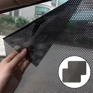 Car Window Sunshade Sticker, Mesh Pattern Car Window Sunshade Sticker, Easy To Install Car Window Film, Universal Car Accessories, Car Window Shades