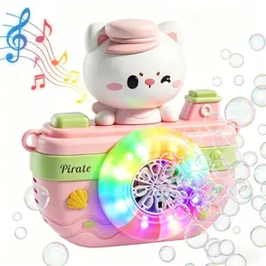 LED Bubbles Machine Toy for Kids, Rechargeable Automatic Bubbles Maker with Music, Colorful Light Bubbles Blower Toy for Outdoor Party, Christmas Gifts